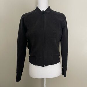 lululemon athletica Black Textured Bomber Jacket